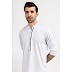 White Blended Stylish Mens Kurta